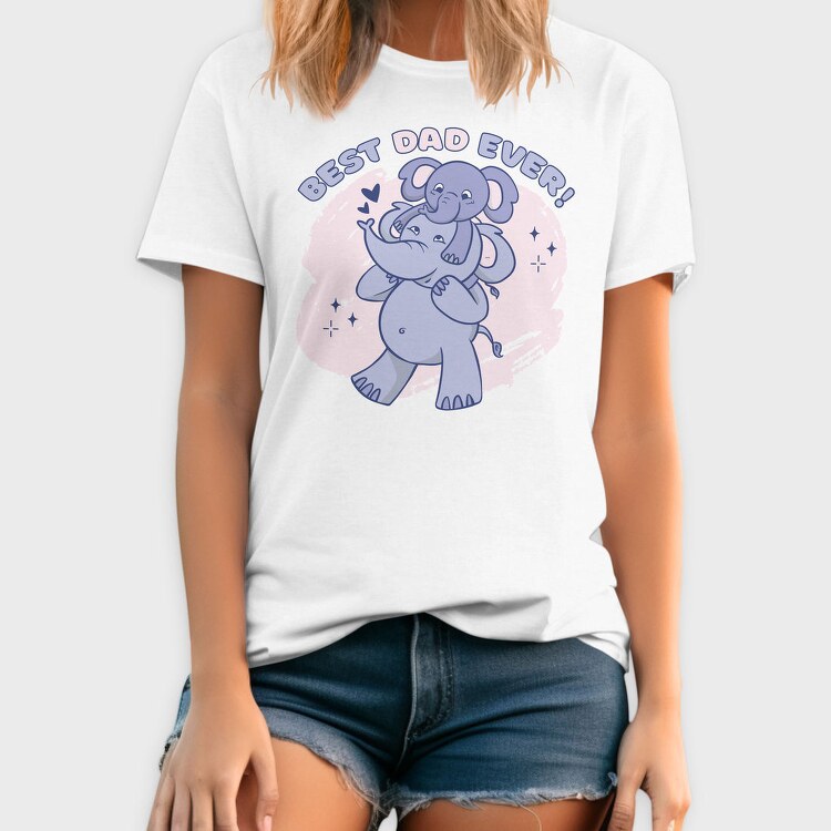 Best Dad Ever Elephants, Tricou Barbati (Unisex)
