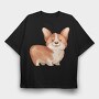 Corgi Cutie, Tricou Oversize Barbati (Unisex)