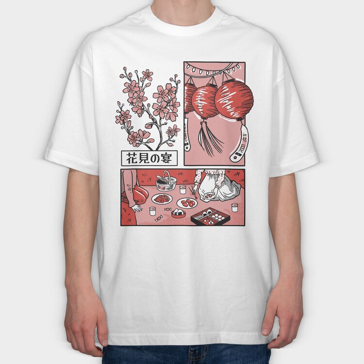 Japanese Comics 2, Tricou Oversize Barbati (Unisex)