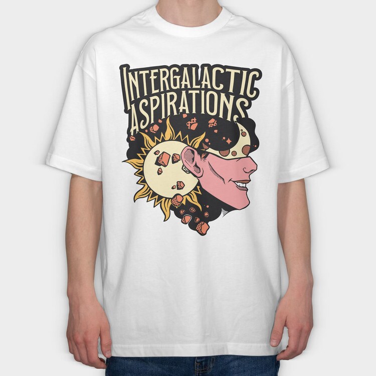 Intergalactic Aspirations, Tricou Oversize Barbati (Unisex)