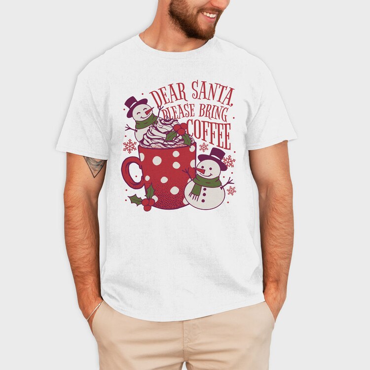 Snowman Coffee Dear Santa, Tricou Barbati (Unisex)