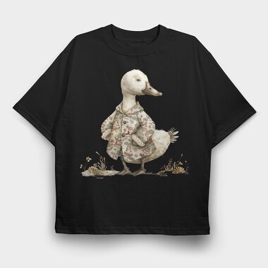 Whimsical Duck Jacket, Tricou Oversize Barbati (Unisex)