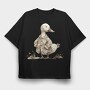 Whimsical Duck Jacket, Tricou Oversize Barbati (Unisex)