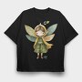Whimsical Fairy Hat, Tricou Oversize Barbati (Unisex)