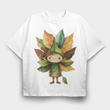Whimsical Fall Gnome, Tricou Oversize Barbati (Unisex)