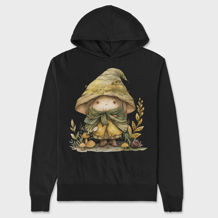 Whimsical Fantasy Gnome, Hanorac Oversize Barbati (Unisex)