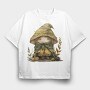 Whimsical Fantasy Gnome, Tricou Oversize Barbati (Unisex)