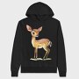 Whimsical Fawn Watercolor, Hanorac Oversize Barbati (Unisex)