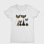 Whimsical Feline Family, Tricou Femei