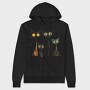 Whimsical Feline Family, Hanorac Oversize Barbati (Unisex)