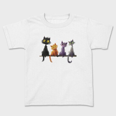 Whimsical Feline Friends, Tricou Copii