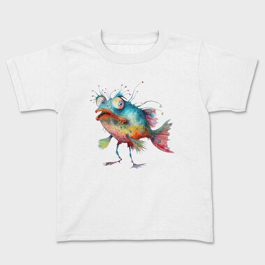 Whimsical Fish Monster, Tricou Copii
