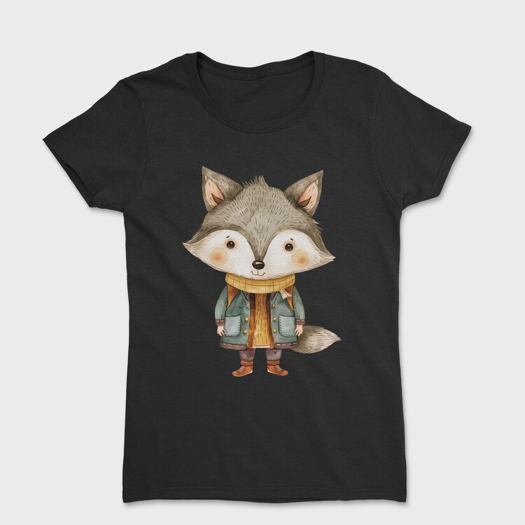 Whimsical Fox Coat, Tricou Femei