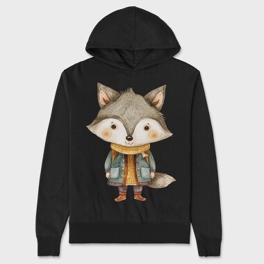 Whimsical Fox Coat, Hanorac Oversize Barbati (Unisex)