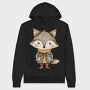 Whimsical Fox Coat, Hanorac Oversize Barbati (Unisex)