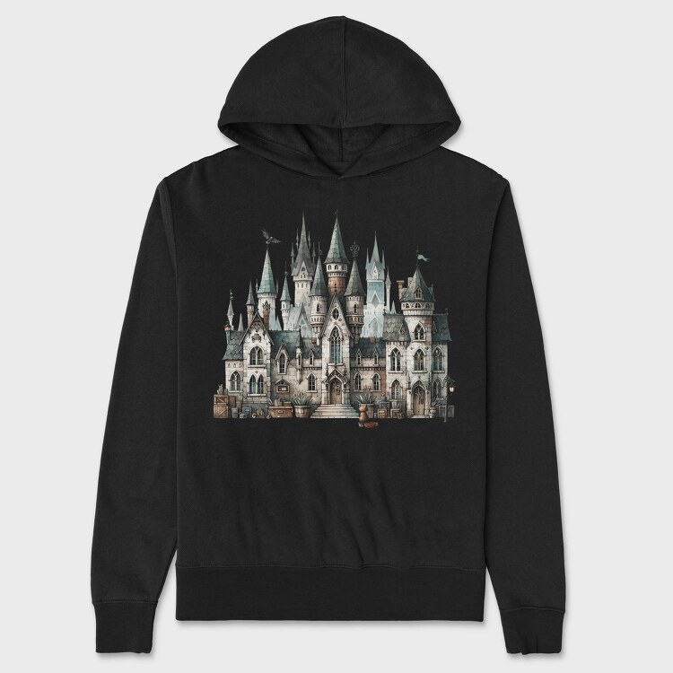 Whimsical Gothic Castle, Hanorac Oversize Barbati (Unisex)