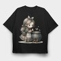 Whimsical Gothic Cauldron, Tricou Oversize Barbati (Unisex)