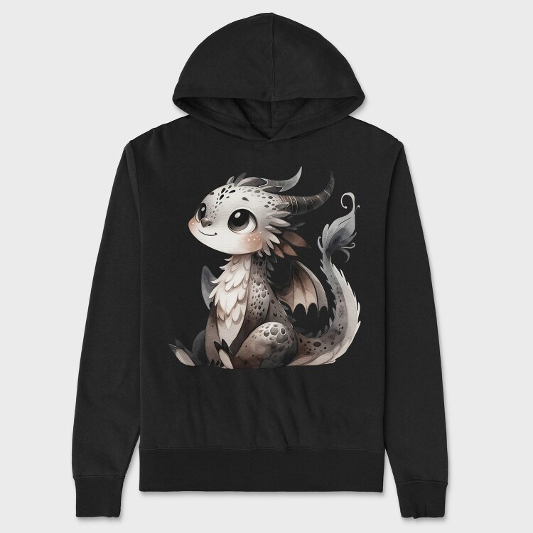 Whimsical Gothic Dragon, Hanorac Oversize Barbati (Unisex)