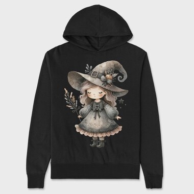 Whimsical Gothic Witch, Hanorac Oversize Barbati (Unisex)