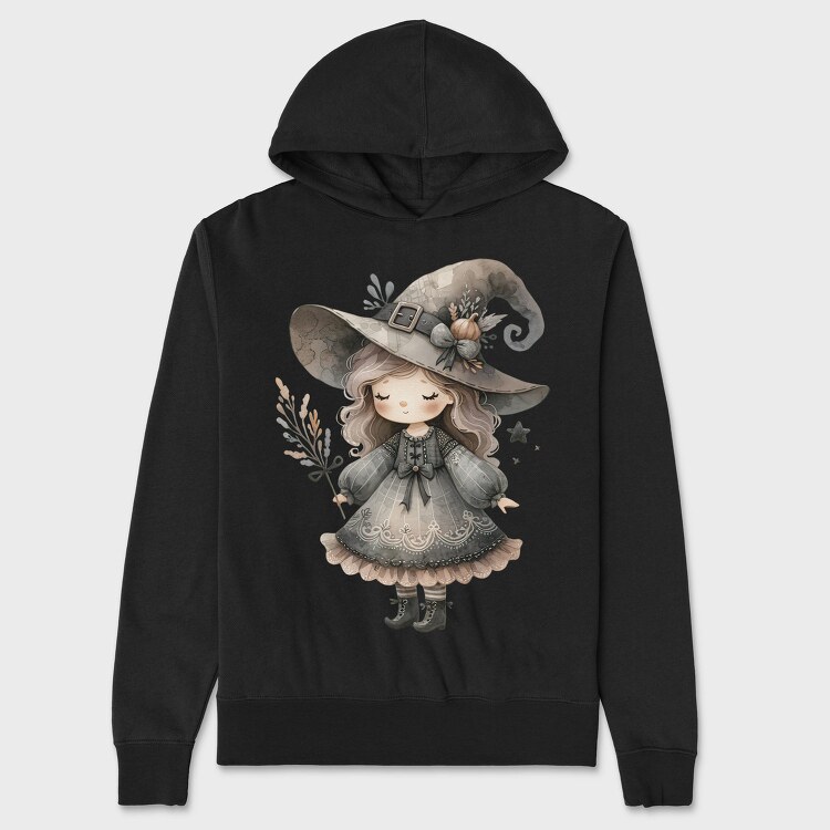 Whimsical Gothic Witch, Hanorac Oversize Barbati (Unisex)