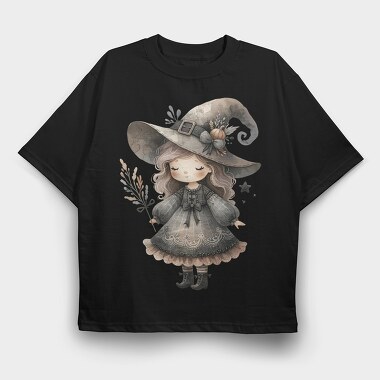 Whimsical Gothic Witch, Tricou Oversize Barbati (Unisex)