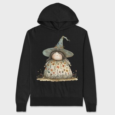 Whimsical Halloween Witch, Hanorac Oversize Barbati (Unisex)