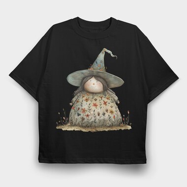 Whimsical Halloween Witch, Tricou Oversize Barbati (Unisex)