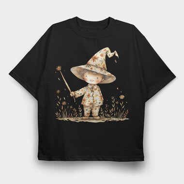 Whimsical Harvest Witch, Tricou Oversize Barbati (Unisex)