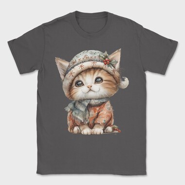Whimsical Kitten Hat, Tricou Barbati (Unisex)