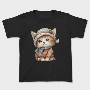 Whimsical Kitten Hat, Tricou Copii