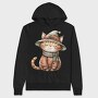 Whimsical Kitty Christmas, Hanorac Oversize Barbati (Unisex)
