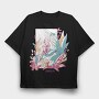 Magical Fairy In Flower Field Fairycore 07, Tricou Oversize Barbati (Unisex)