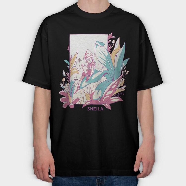 Magical Fairy In Flower Field Fairycore 07, Tricou Oversize Barbati (Unisex)