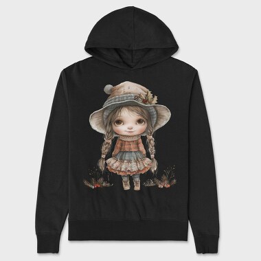 Whimsical Snow Princess, Hanorac Oversize Barbati (Unisex)