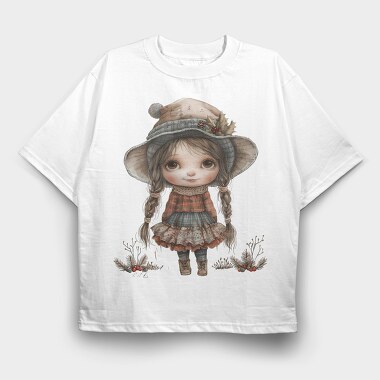 Whimsical Snow Princess, Tricou Oversize Barbati (Unisex)