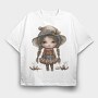 Whimsical Snow Princess, Tricou Oversize Barbati (Unisex)
