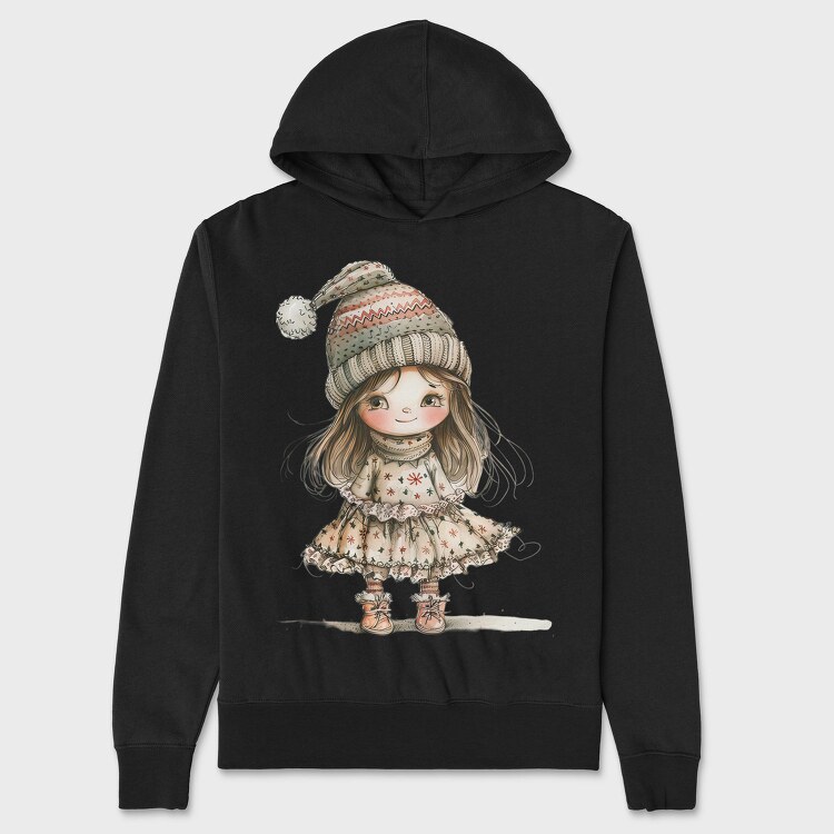 Whimsical Snow Queen, Hanorac Oversize Barbati (Unisex)