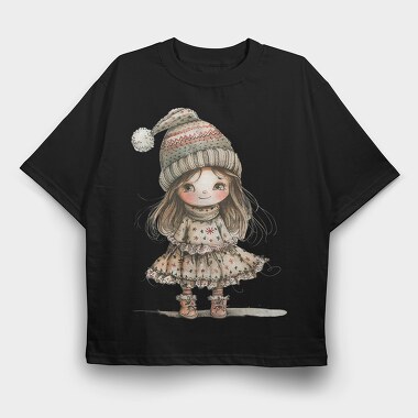 Whimsical Snow Queen, Tricou Oversize Barbati (Unisex)