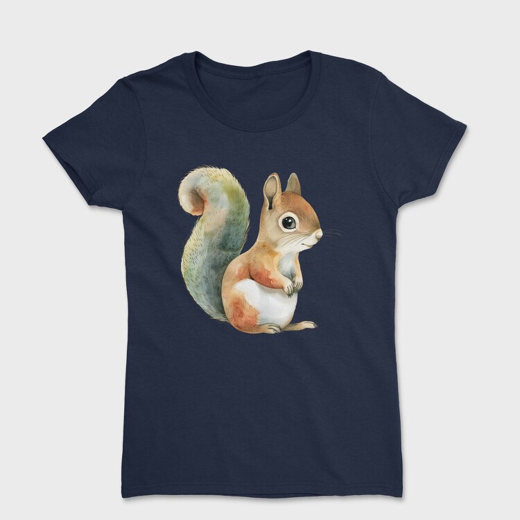 Whimsical Squirrel, Tricou Femei