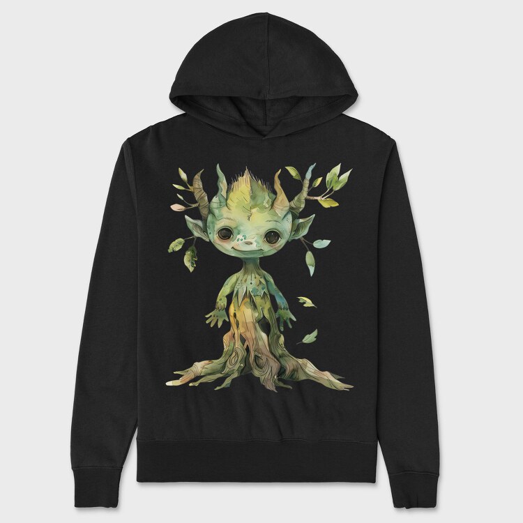 Whimsical Tree Gnome, Hanorac Oversize Barbati (Unisex)
