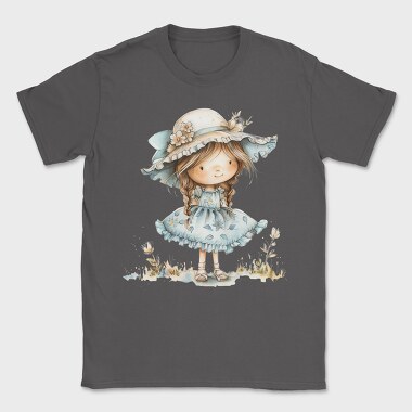 Whimsical Vintage Girl, Tricou Barbati (Unisex)