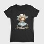 Whimsical Vintage Girl, Tricou Femei