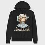 Whimsical Vintage Girl, Hanorac Oversize Barbati (Unisex)