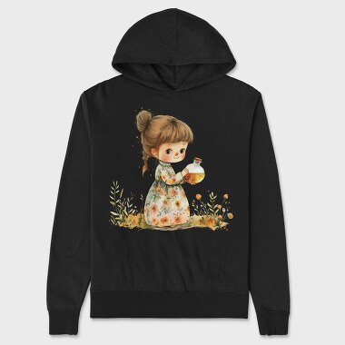 Whimsical Witch Flower, Hanorac Oversize Barbati (Unisex)