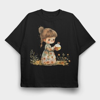 Whimsical Witch Flower, Tricou Oversize Barbati (Unisex)