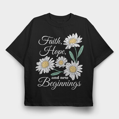 Easter New Beginnings Trend, Tricou Oversize Barbati (Unisex)