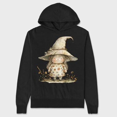 Whimsical Witch Gnome, Hanorac Oversize Barbati (Unisex)