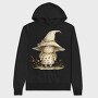Whimsical Witch Gnome, Hanorac Oversize Barbati (Unisex)