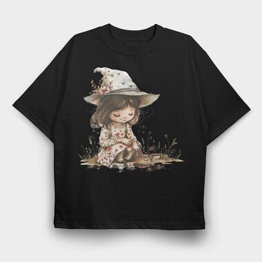 Whimsical Witchy Harvest, Tricou Oversize Barbati (Unisex)