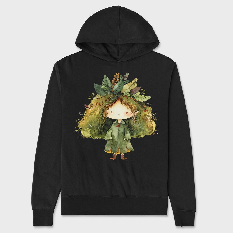 Whimsical Woodland Gnome, Hanorac Oversize Barbati (Unisex)